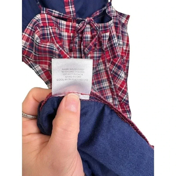 ModCloth Plaid Dress Blue Red Size 1x - Picture 9 of 10